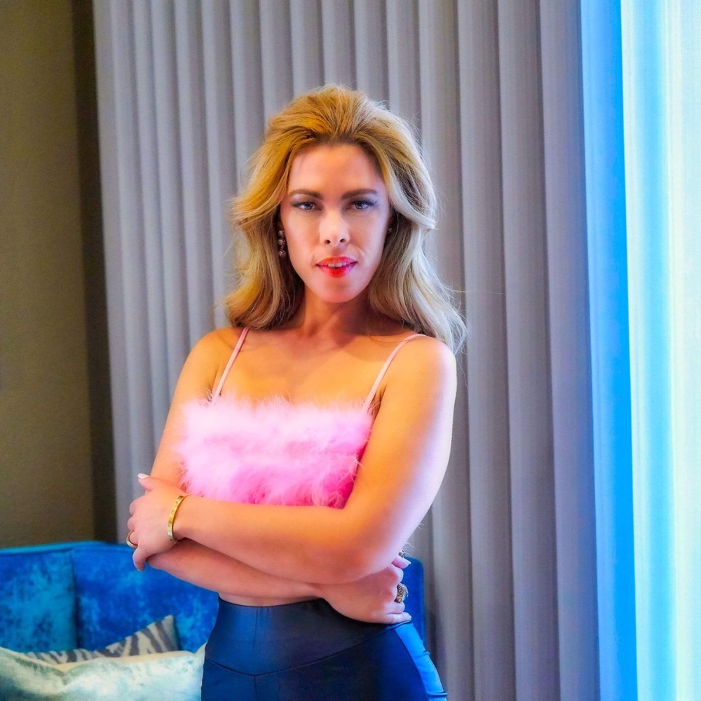 Fuzzy pink top